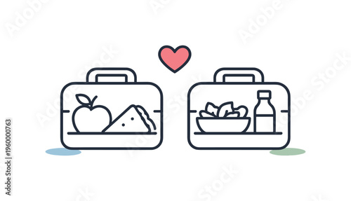 Team bonding and positive workplace culture strengthened through informal midday connection and mutual support among colleagues during a shared break, two simple lunch boxes facing