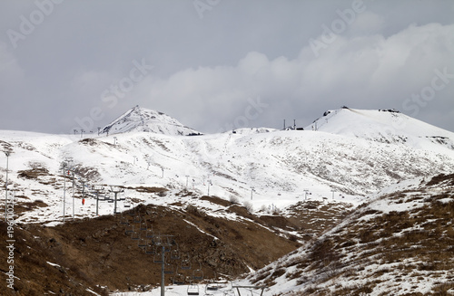 Ski slopes in little snow year