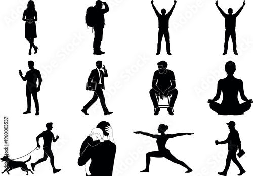 Isolated musical notes on transparent background