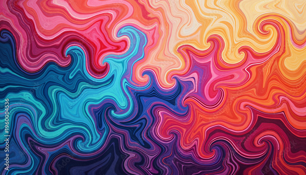 Obraz premium Colorful abstract swirl pattern in vibrant hues 