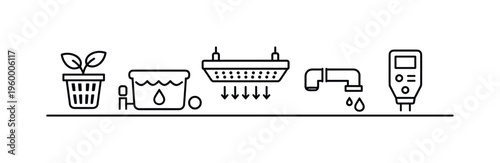 Hydroponic farming systems and soilless plant cultivation for efficient urban agriculture and controlled nutrient delivery in modern food production, plant in net pot, nutrient