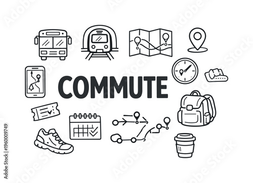 Urban public transport commuting lifestyle focused on navigating city routes, managing travel time and maintaining daily mobility through structured transit habits. COMMUTE