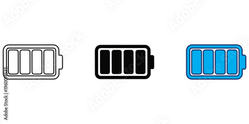 battery level indicators in different styles for technology and design use  various battery icons