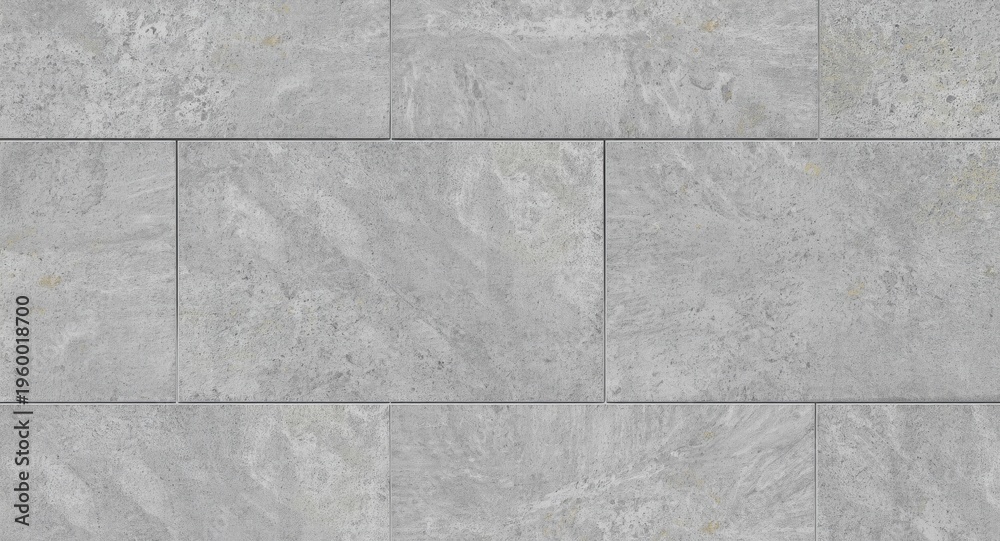 Fototapeta premium Grey concrete block tile pattern forming a textured background for outdoor architectural walls and floors