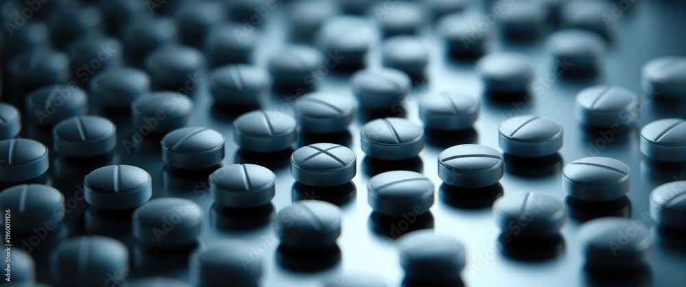 Fototapeta premium Montelukast tablets displayed with free space for medical labeling