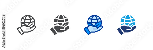 Environmental icon multiple style collection. Vector illustration.