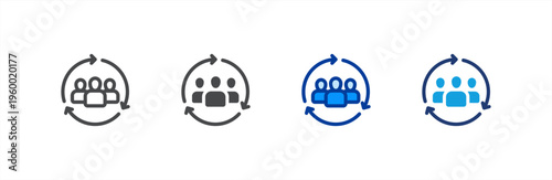 Inclusion icon multiple style collection. Vector illustration.