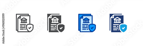 Governance icon multiple style collection. Vector illustration.