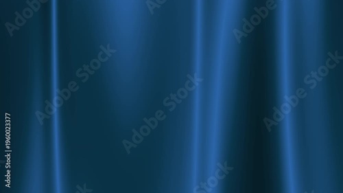 silky smooth dark azure blue satin vertical draped curtain moving slowly in a very light subtle breeze with a rich opulent expensive texture with a hint of glamour 4K animation