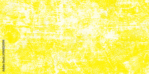Bold yellow scratched grunge background. Cheerful yellow distressed design. Dynamic bright yellow grunge surface. 