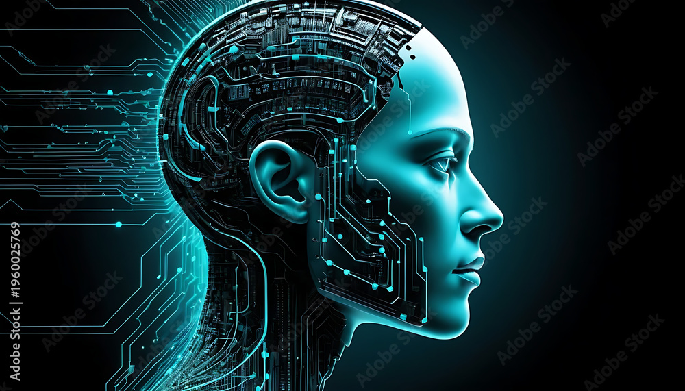 Obraz premium Advanced Artificial Intelligence Technology Representations: A Comprehensive Textual and Visual Depiction of AI Systems, Neural Networks, Machine Learning Models, and Smart Automation