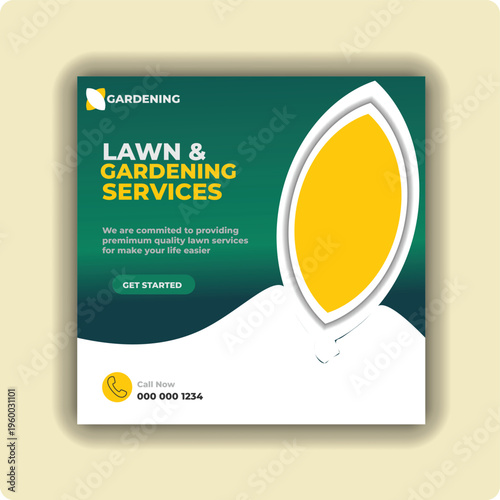 Digital business marketing banner for social media post template