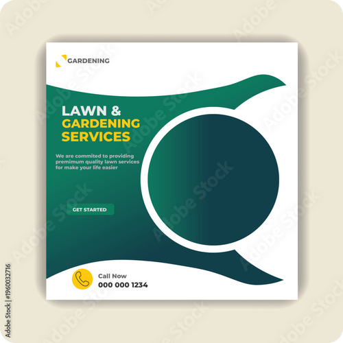 Digital business marketing banner for social media post template