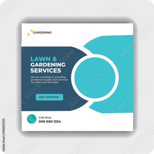 Digital business marketing banner for social media post template