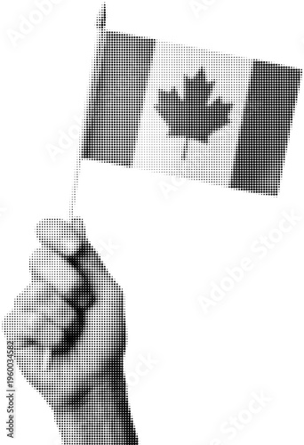 Canadian Pride: A hand proudly waving the Canadian flag, a symbol of national identity and unity. It's a snapshot of patriotism and civic pride.