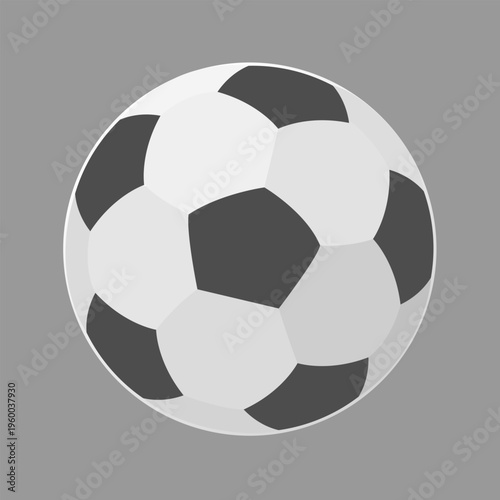 Soccer ball. Vector illustration isolated on a gray background. Hand-drawn vector.