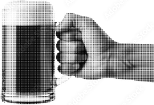 A Toast to Refreshment: A close-up shot of a hand grasping a frosty mug of beer, the perfect emblem of relaxation and enjoyment.