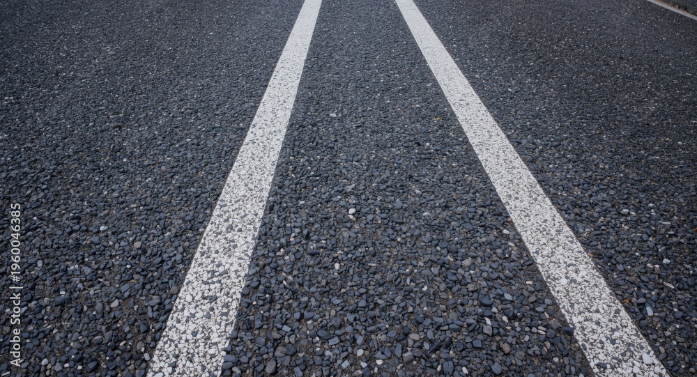 Fototapeta premium High resolution image of highway asphalt with contrasting white line details