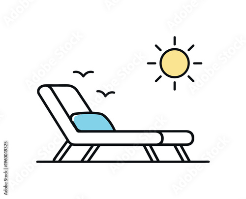 Relaxed personal downtime moment in a balanced lifestyle context focused on disconnecting from responsibilities and restoring mental energy, a simple lounge chair paired with a