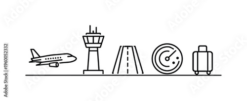 Aviation industry operations and air travel management focused on safe transportation, global connectivity, and efficient flight coordination across international routes, airplane