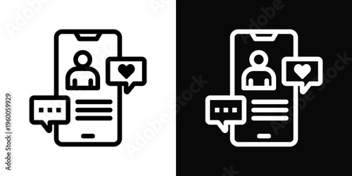 Caption Icon In Black And White Filled Style.