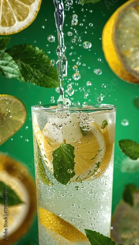 Refreshing Citrus Soda With Lime Mint