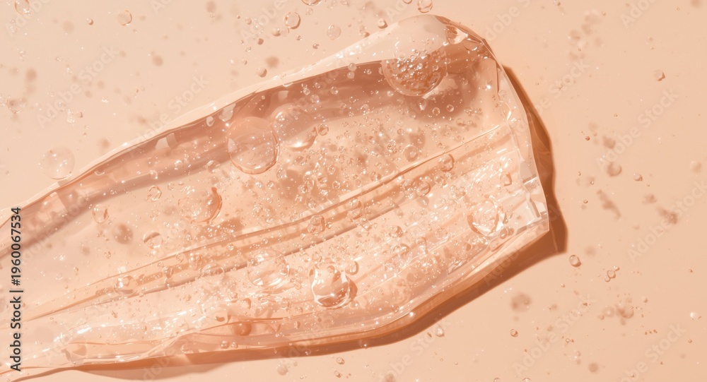 Fototapeta premium Purity focused skincare serum gel with visible bubbles celebrating World Skin Care Day