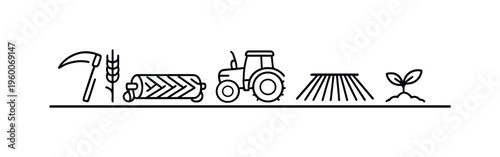 Cover crop termination and residue management for transitioning fields and preparing seedbeds in sustainable agriculture systems, roller crimper, flattened cover crop, tractor
