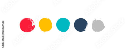 Colorful Paint Blob Circles Set Creative Design Elements