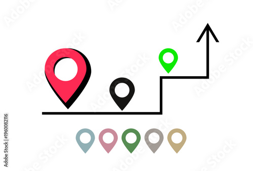 Colorful Map Pins And Location Markers Set — Flat Map Pin Icons In Multiple Colors