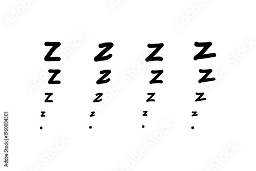 Sleep Z Symbols Set Minimal Icon Collection