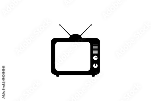 Retro Television Icon Minimal Style