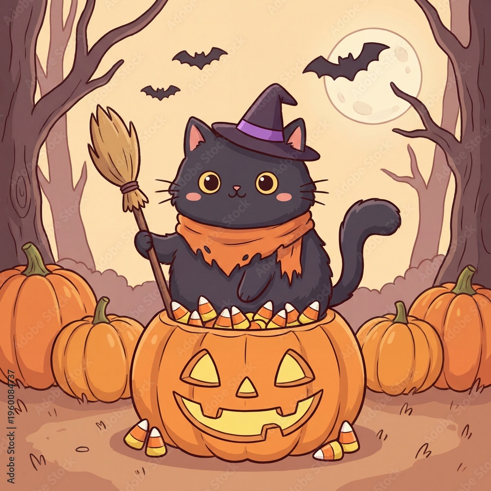 Fototapeta premium Halloween cat