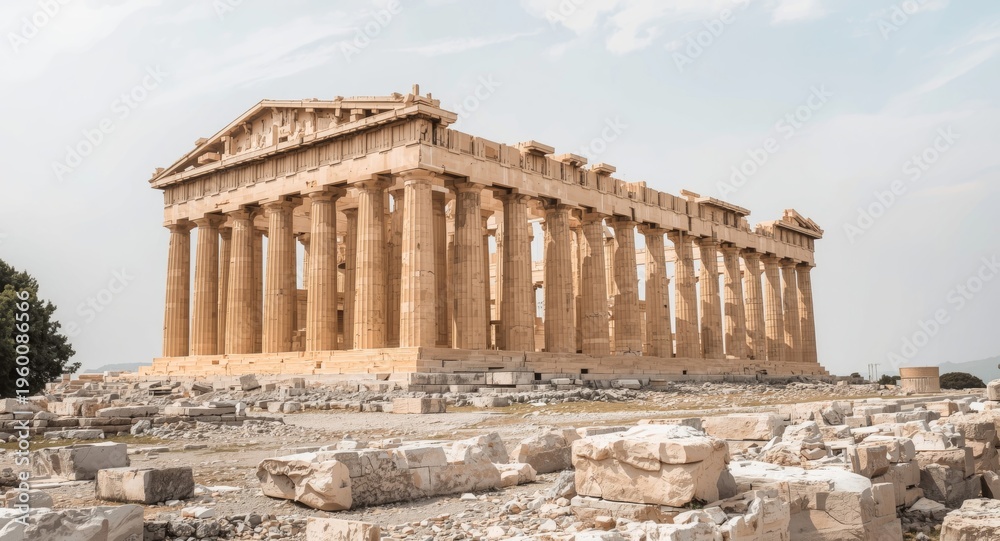 Fototapeta premium Parthenon Architectural Monument Within Acropolis Complex
