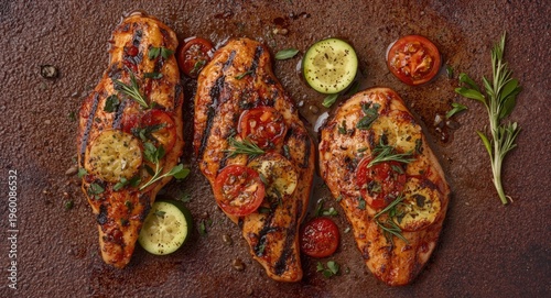 Grilled chicken breast with...