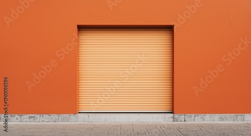 Orange wall featuring close...