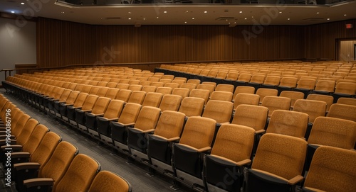 Rows of empty seats in a sp...