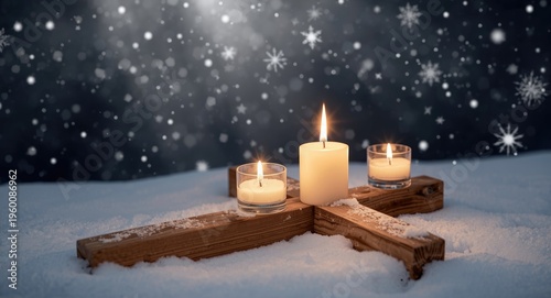 Radiant white candles place...