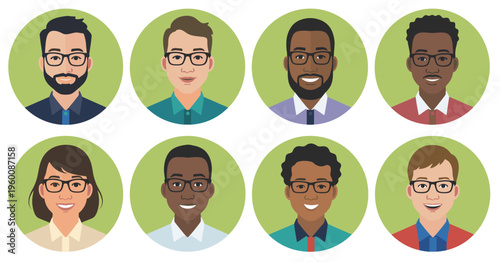 Diverse Set of Business People Avatar Icons avatars