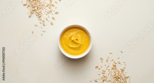 Aerial view of yellow mask ...