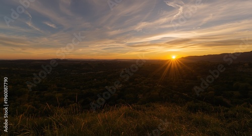 Scenic landscape illuminate...