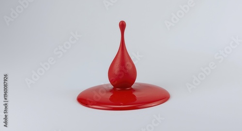 Paper blood drop model symb...