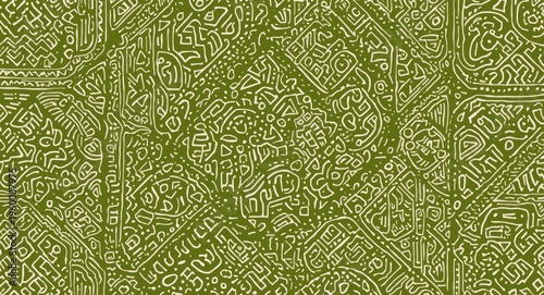 Artistic olive green bandan...