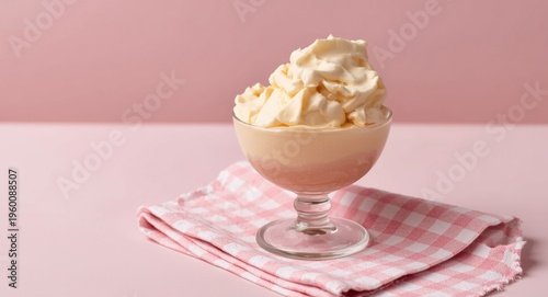 Rich creamy treat presented...