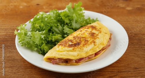 Home cooked omelet accompan...