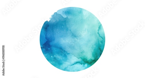 Organic watercolor round sh...