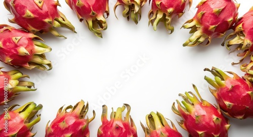 Fresh dragon fruit arranged...