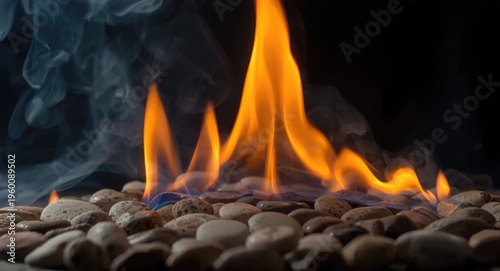 Mystical flames rise above ...