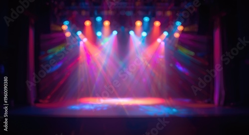 blurred theater stage with ...