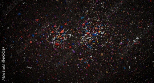 Remnants of colorful firewo...